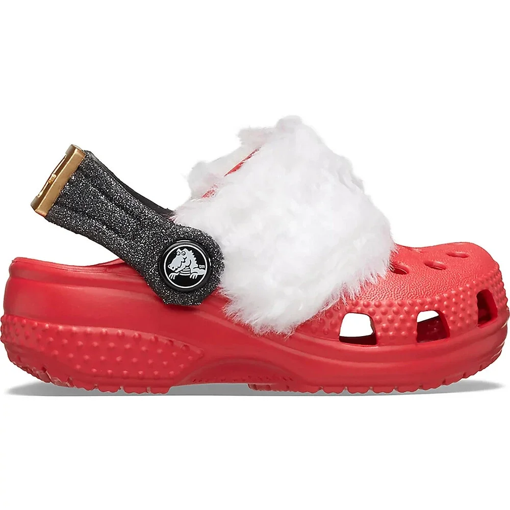 Crocs Littles Santa 210761-6WE Clogs Toddler 2-3 Red Slip On Casual Shoes NIN271